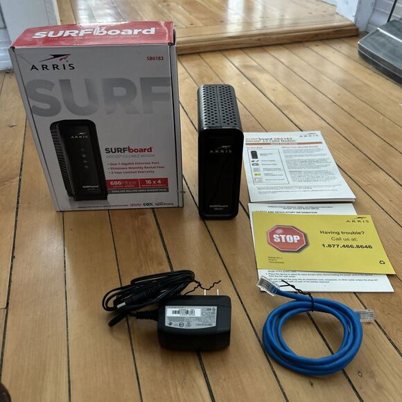ARRIS SURFboard  SB6183 Black DOSCSIS 3.0 Cable Modem. Working. VGC - Picture 1 of 14